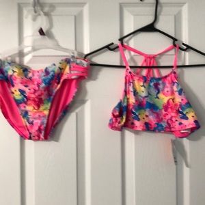 Two piece pink mermaid swimsuit size extra large 18